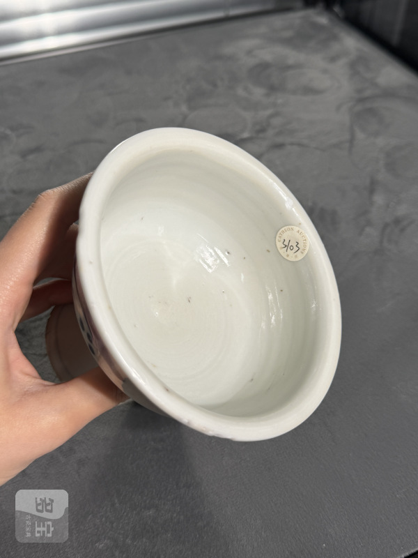 清晚期青花山水纹高足杯 - 图9